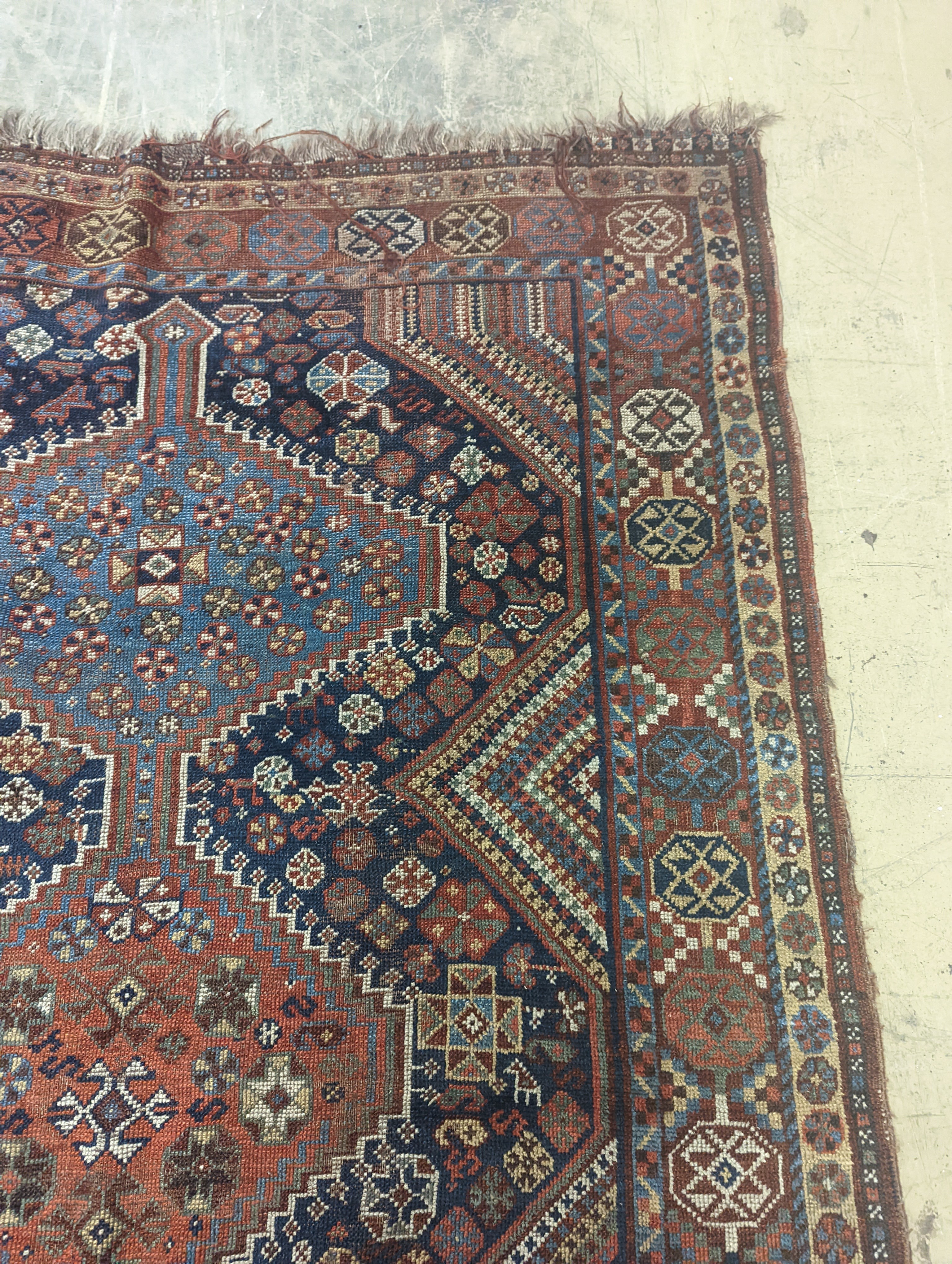 A Shiraz rug, 240 x 156cm